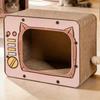 Cardboard Cat House Non-Slip Bottom Pet Supplies Cardboard Cat Scratcher Pet Bed For Furniture Protector Play Exercise