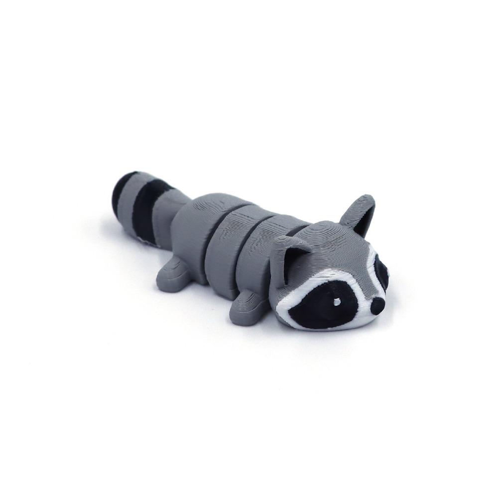 Joints Movable Raccoon Bucket Ornaments 3D Printed Articulated Raccoon Toy  For Children's Toys