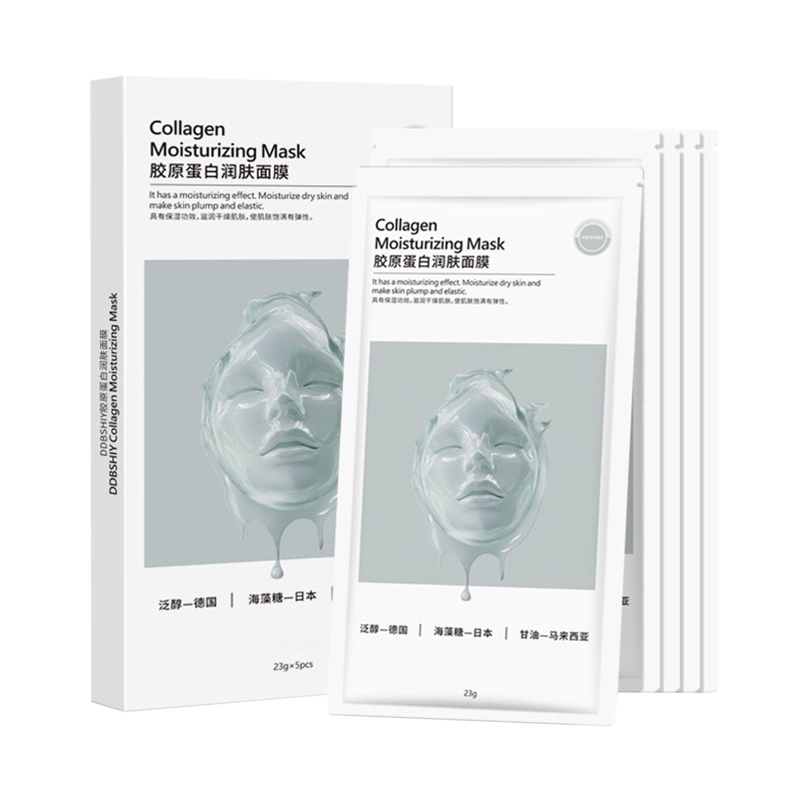 

Увлажняющая коллагеновая маска, увлажняющая и увлажняющая маска, сплит-отбеливающая и глубокая маска против морщин.6 мл One Size белый