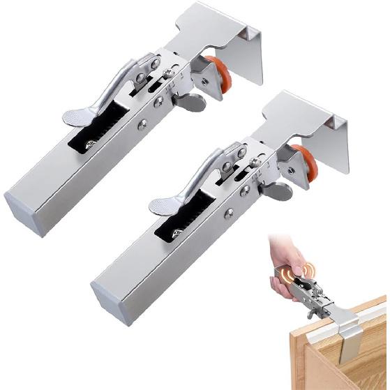 Adjustable Drawer Fixing Clamp, 2 Pack Drawer Front Installation Clamps Stainless Steel, Cabinet Installation Tools, Drawer Face Clamp for Quick &