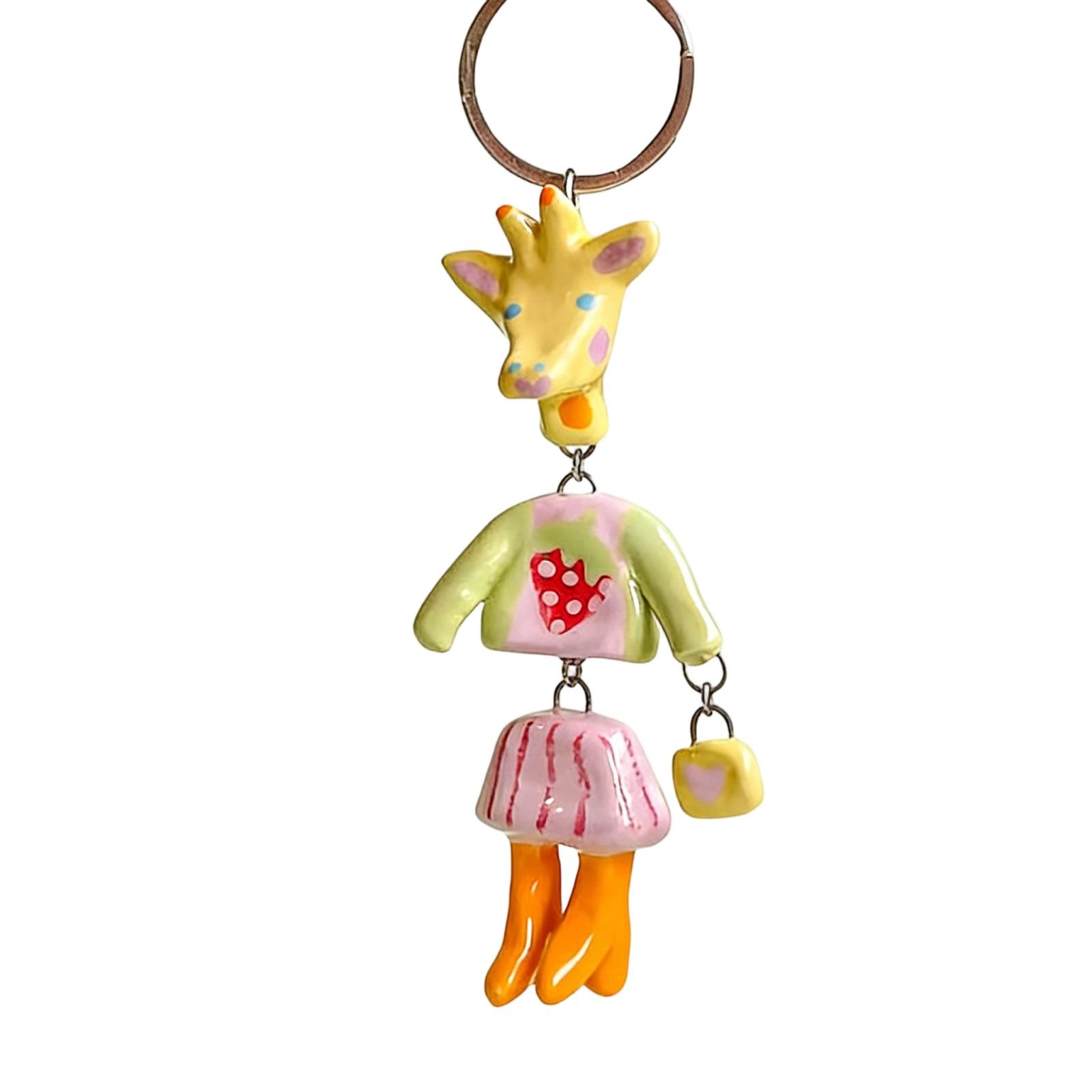 Animal Keychains - Cute Little Animal Keychains, Resin Key Accessories, Suitable For Keys, Bags, And Gifts. One Size