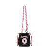 Eco-friendly shopping bag cute cloth bag embroidered flower donut girl handbag oblique span tote bag