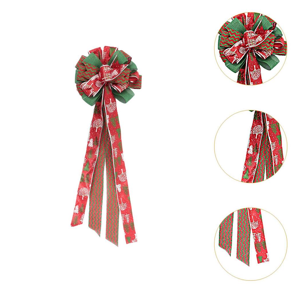 Weihnachtsbaumspitze Schleife Weihnachtsbaumschmuck Dekorative Klassische Weihnachtsdeko Weihnachtsbaumschmuck für Partyzubehör Zuhause