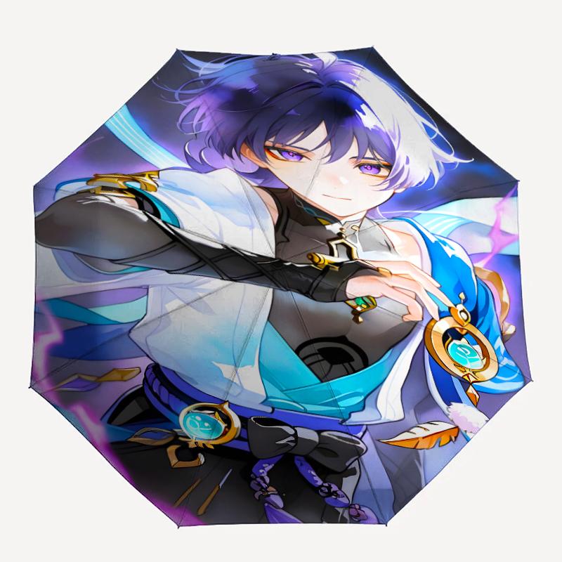 1pc Genshin Impact Wanderer2 Umbrella, Sun Protection, And UV Shielding. It Has Eight Sturdy Ribs for Outdoor Use And Perfect Gift