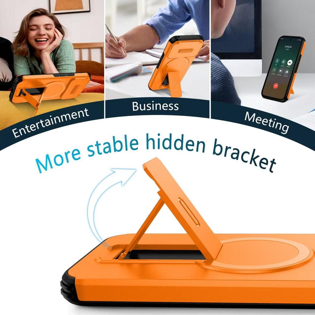Armor Shockproof Magnetic Case For Google Pixel 10 9 Pro XL 9A Lens protection stand bracket wireless charging For Magsafe Cover