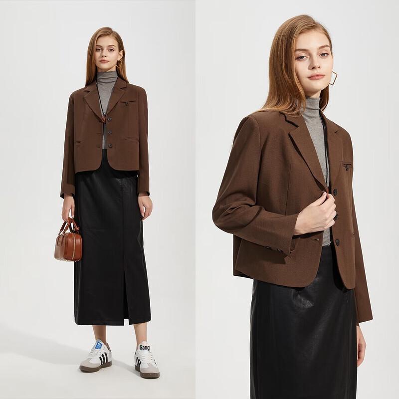 Tatu Women's Chic Versatile Long-Sleeve Short Jacket