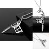 Tattoo Machine Shape Geometric Pendant Necklace With Alloy Charm For Travel Gifts