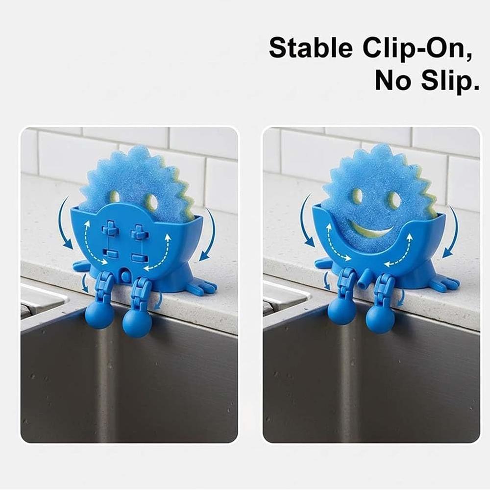 Schwammhalter mit Abtropffunktion, mit Füßen und offenem Abtropfdesign