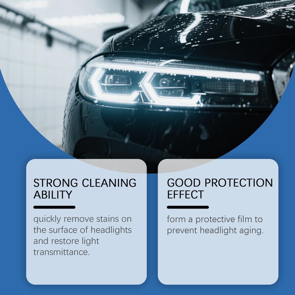 Headlight Care Spray Car Headlight Maintenance Liquid Lamp Surface Oxidation Cleaning Universal Care Liquid 355ML