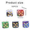 50Pcs Unique Acrylic Double Color Dices Round Corner Role Playing Dices 6 Sided Table Game Dices Smooth Surface