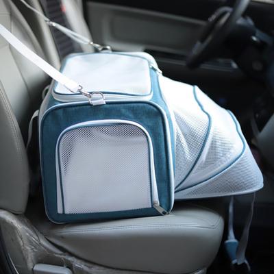 Pet Carrier Bag Cats Dogs Expandable Portable Travel 18lb Capacity Oxford Material Medium Hard