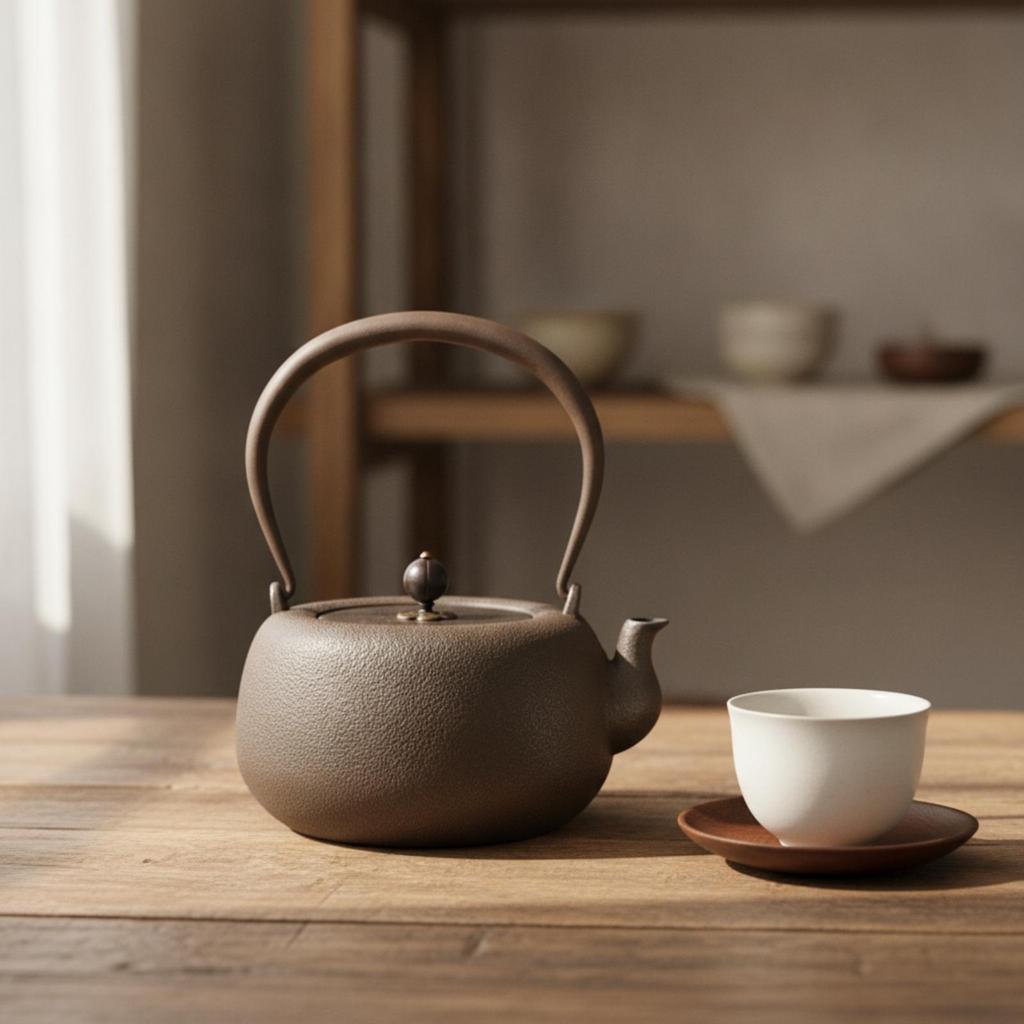 Iron Teapot Handmade Cast Uncoated Kettle for Tea Lovers,