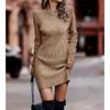 DAFIFY Women's Fashion Casual Fall Winter Solid Color Print Long Sleeve O-Neck Sweaters