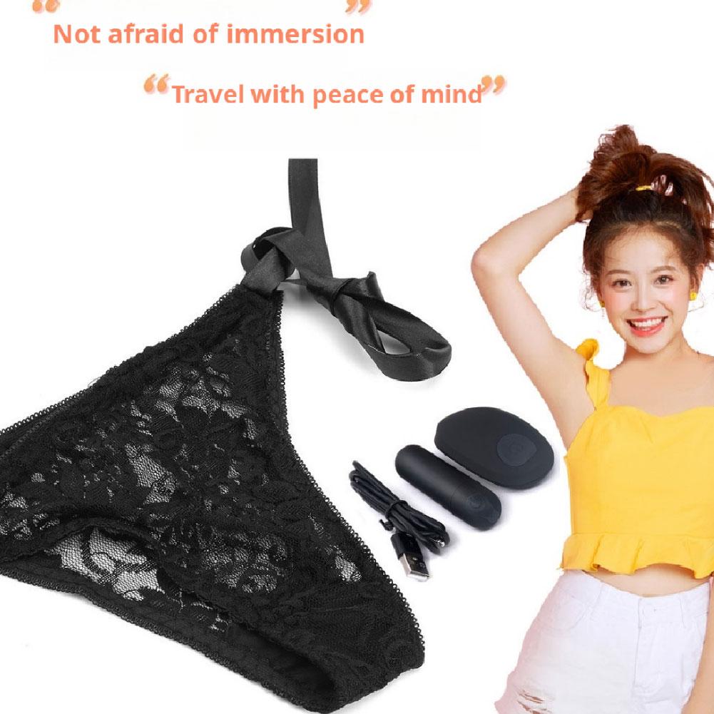 Women's Lace Vibrating Panties Wireless Remote Control Rechargeable Bullet Vibrator Strap-on Underwear Adult Sex Toy