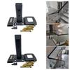 Set Glazen Balustrade Beugels Vierkante Designs voor Dikte Roestvrij Staal Constructie voor Balkons en Trappen