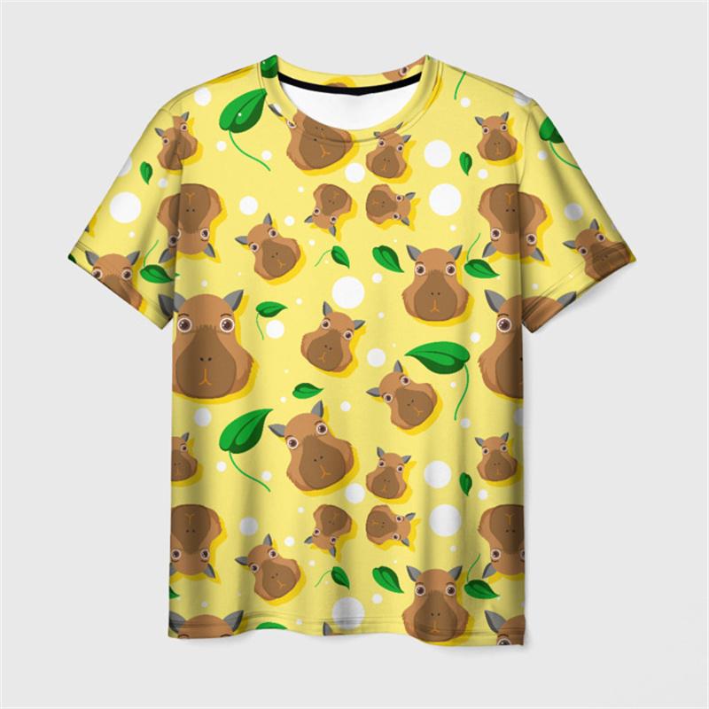 Nieuw Harajuku 3D Schattig Dier Capibara Print T-shirt Kinderen Grappige Streetwear Korte Mouwen Mode Y2k T-shirts Kleding Tops