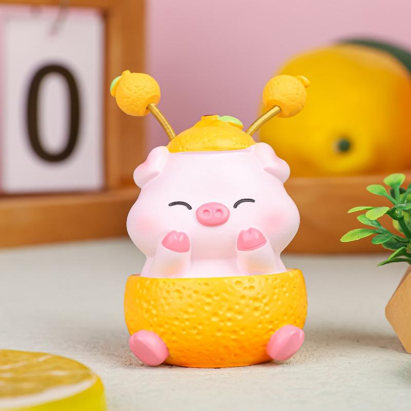 A Collection of Cute Little Pig Figurines, Table Decorations, and Adorable Piggy