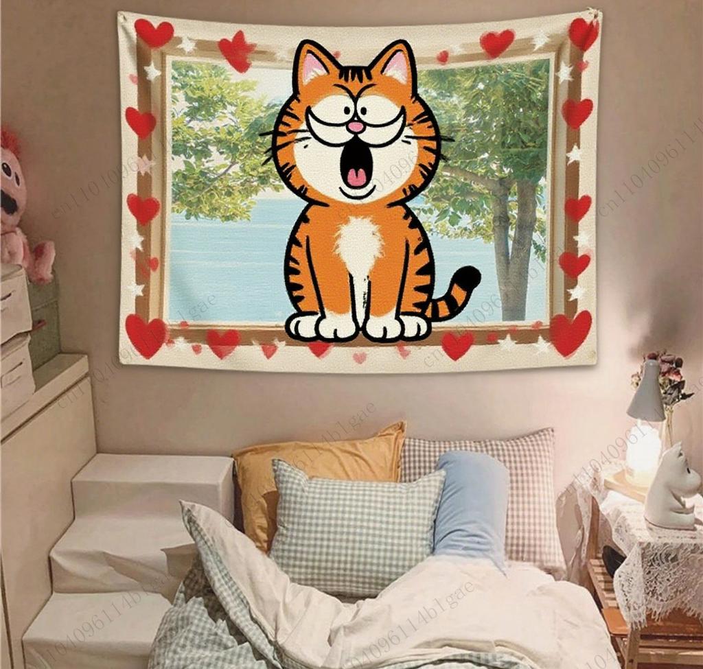 Playful Police Figure Wall Tapestry Light-Hearted Art Decorative Home Decor