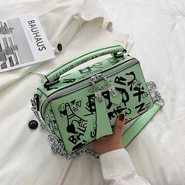 Women Graffiti Handbags Shoulder Bags Women Bag 2024 Luxury Design Women Leather Handbags and Purse Fashion Crossbody Bags For