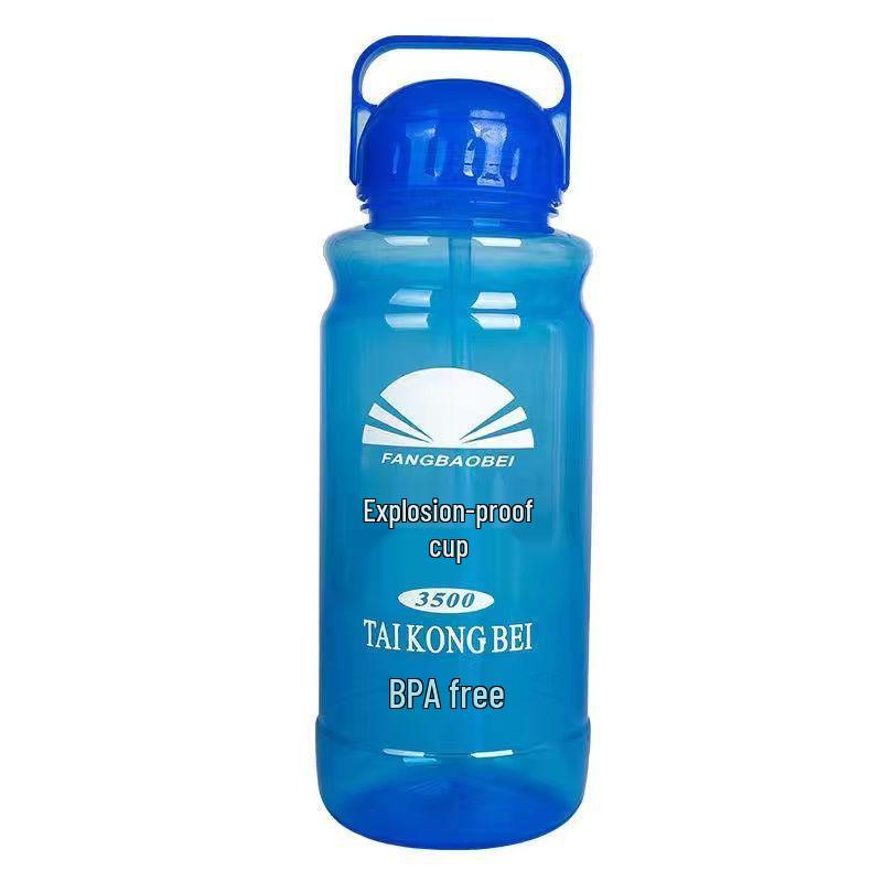 Kunststoff-Fitness-Wasserflasche mit hoher Kapazität und Griff - Hitzebeständig, für Männer und Frauen