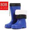 Winter-Regenstiefel und Samt-warme Herren-Regenstiefel mit hohem Schlauch, rutschfeste Baumwoll-Wasserschuhe, dicke Gummischuhe, wasserdichte Schuhe