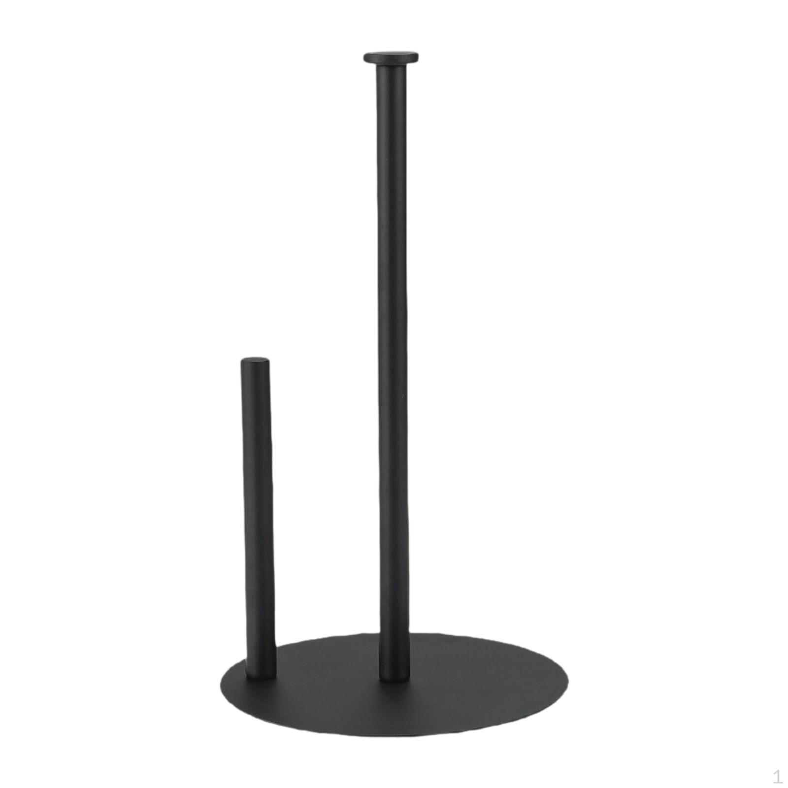 

Подставка для держателя бумажных полотенец Premium с утяжеленным основанием, органайзером для рулонов, диспенсером для чёрный