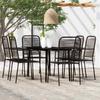 Vidaxl 7-Piece Garden Furniture Set, Black