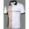 Men's short sleeved POLO shirt, casual, fashionable, breathable 3D stripe print
