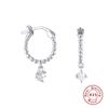 Wind Diamond 925 Silver Earrings Earrings Ear Buckle Quadruple Wave Ear Buckle Earrings