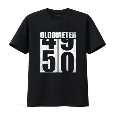 50. Geburtstag Oldometer 49 50 Vintage Lustig s T-Shirt vintage Gewaschen Leicht gedehnt Weich Vielseitig Bequem Atmungsaktiv