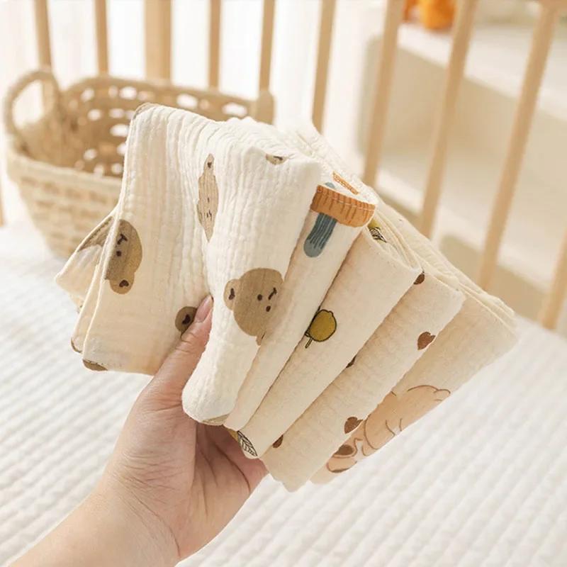 Non-Toxic Cotton Muslin Baby Face Towels Long Burp Cloth For Newborn 4Layers Of Gauze Children'S Towel Kindergarten Hand Towels Baby Items