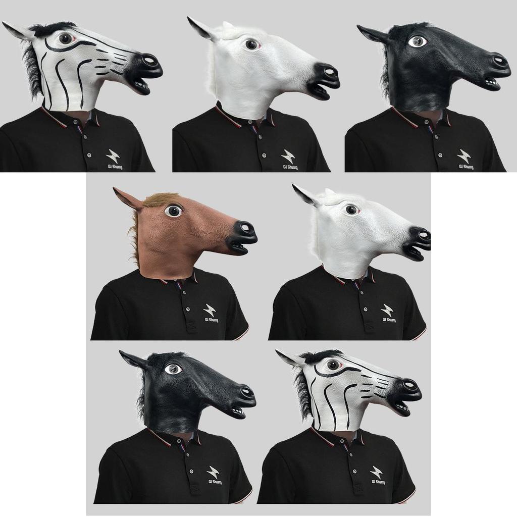 Klassische lustige Pferdekopfmaske für Partys und DIY-Kostüme Perfekt für Halloween und Festivals