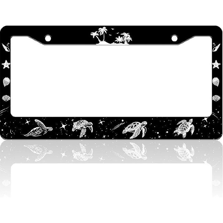 Beautiful Colorful Butterfly License Plate Frame Funny Watercolor License Plate Holder For Front Or Rear Car Tags Stainless Steel Car Decoration With