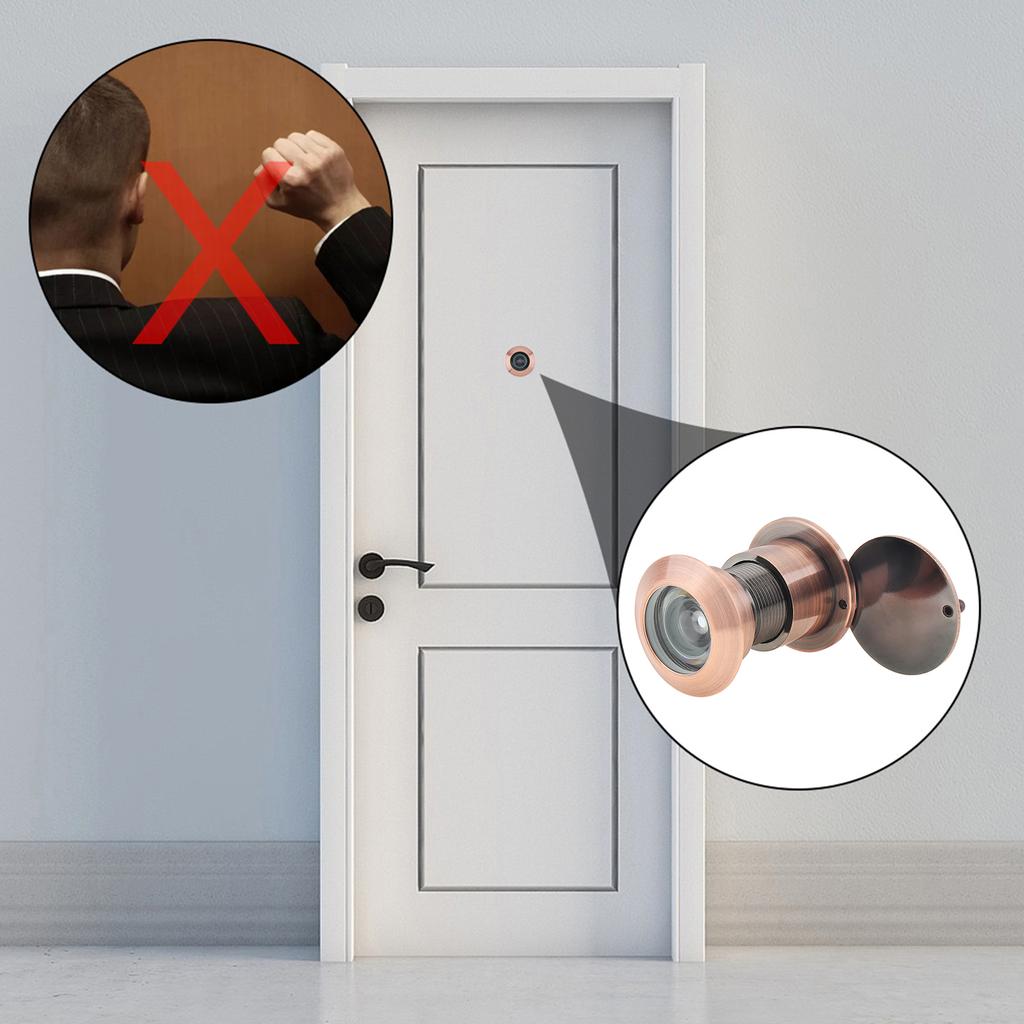 Massives Messing 28mm Türspion 220 Grad Sicht Inklusive Bohrer Hochbelastbar Universell 40-57mm Türen