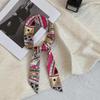 Long silk scarf, new thin and narrow decorative scarf, multi-purpose headscarf, headband, hair tie, bag streamer, gift box strap.