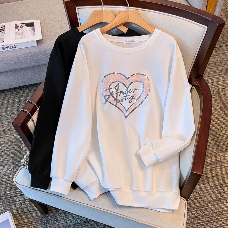

Plus Size Autumn Hoodie for Bust 150/160/170, 200/350 Jin, Loose Fit - 6017 2XL