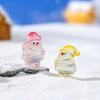 1/5Pcs Mini Resin Fluorescent Santa Claus Miniature Landscape Figurines Fairy Garden Decor Snow Landscape Model Ornaments