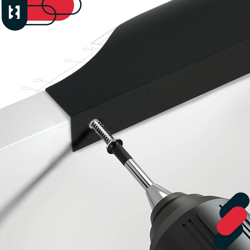 Modern Edge Furniture Handle Aluminum Matte Black 128/148 Mm