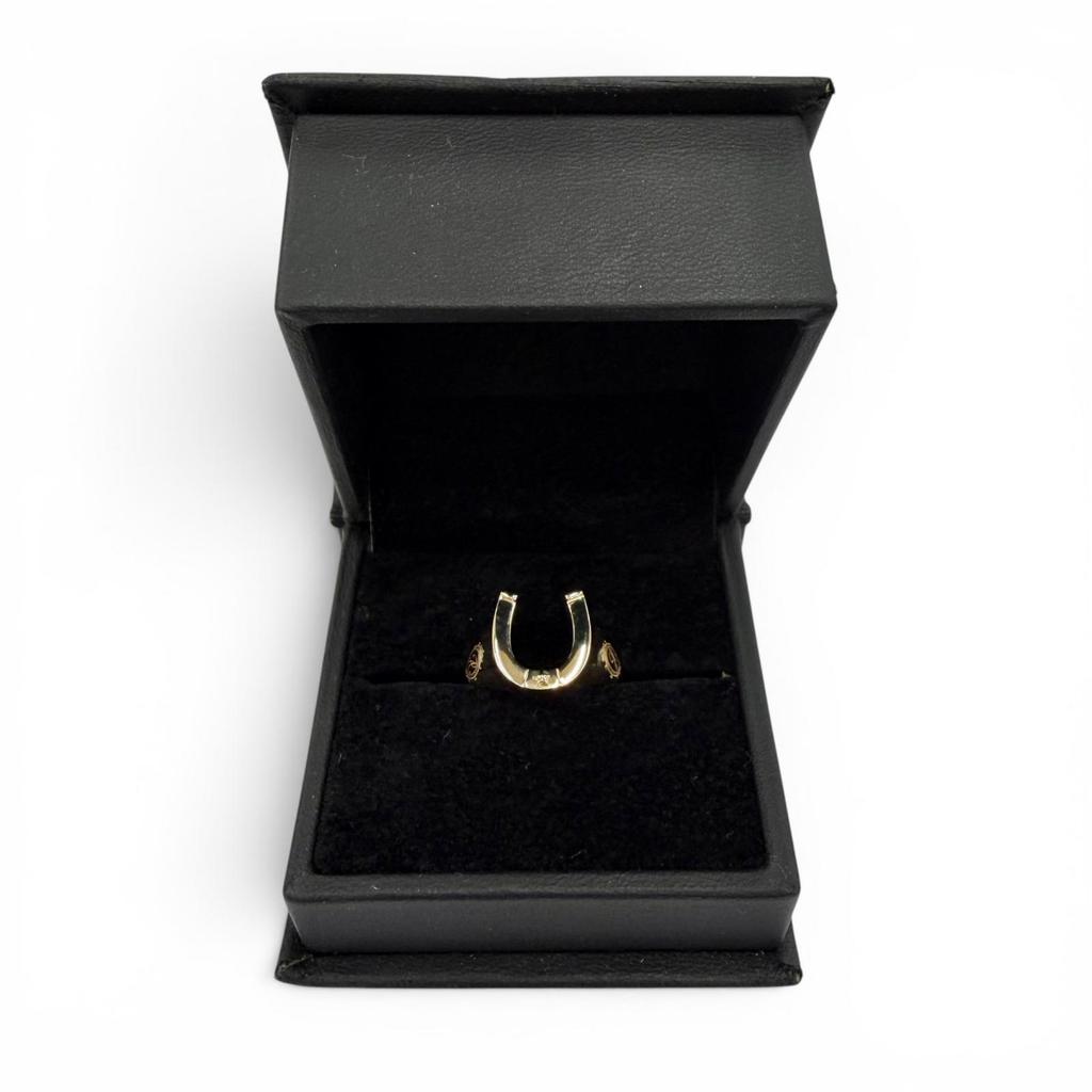 Excellent AVALANCHE Ring Ring Horseshoe Star Gold 10K Women Used
