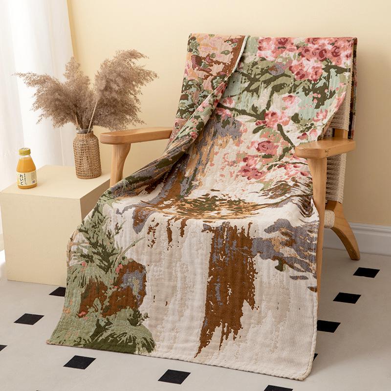 New Soft Ethnic Style Sun God Cotton Bath Towel - Skin-friendly & Absorbent