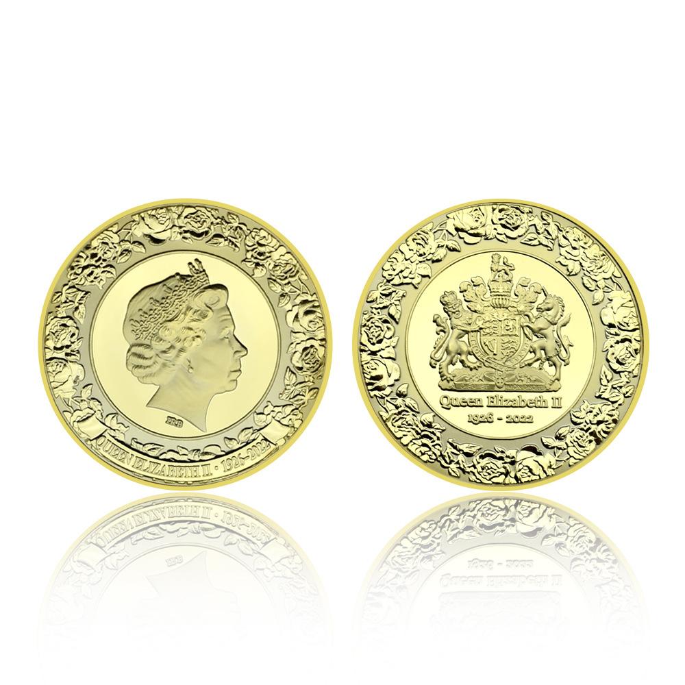

1926-2022 Queen Elizabeth commemorative coins, high-quality challenge coins, artistic ornaments золотой