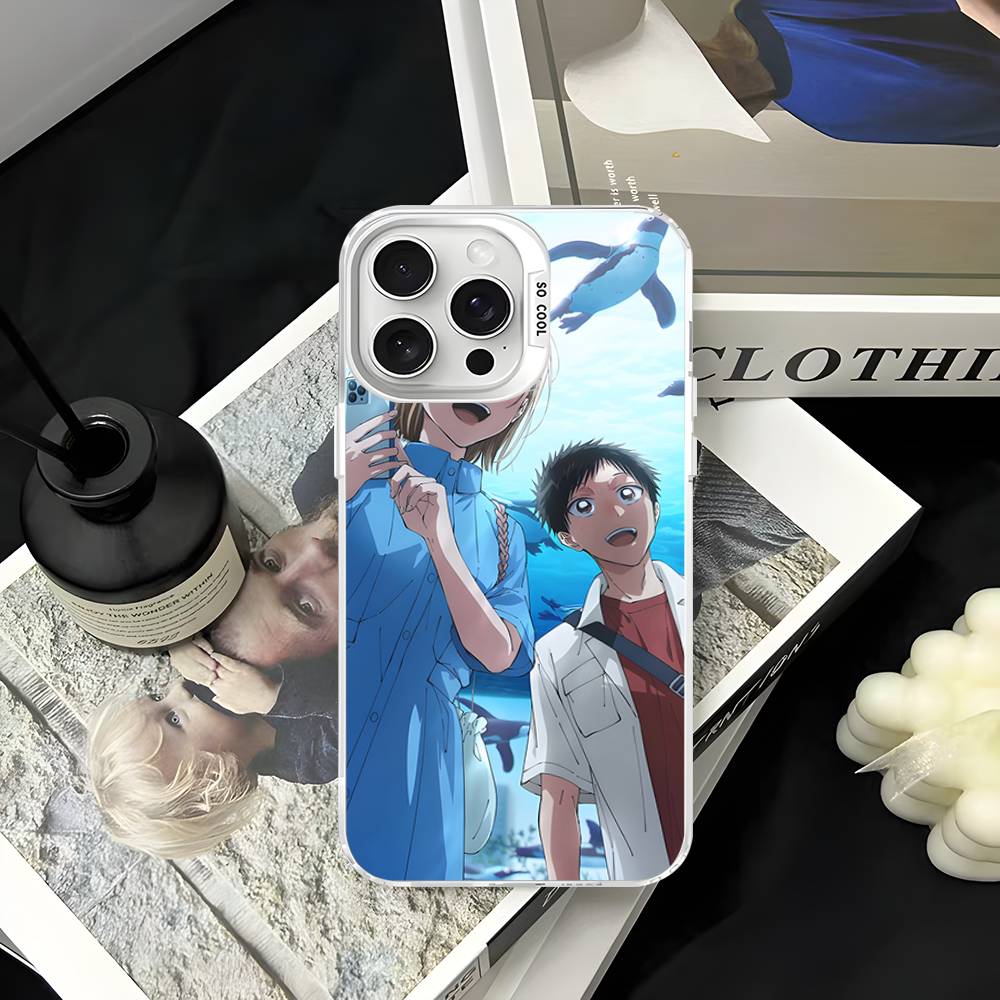 Anime B-Blue Box Phone Case For iPhone 17 16 15 14 13 12 11 Pro Max Plus Pro Colorful Shell