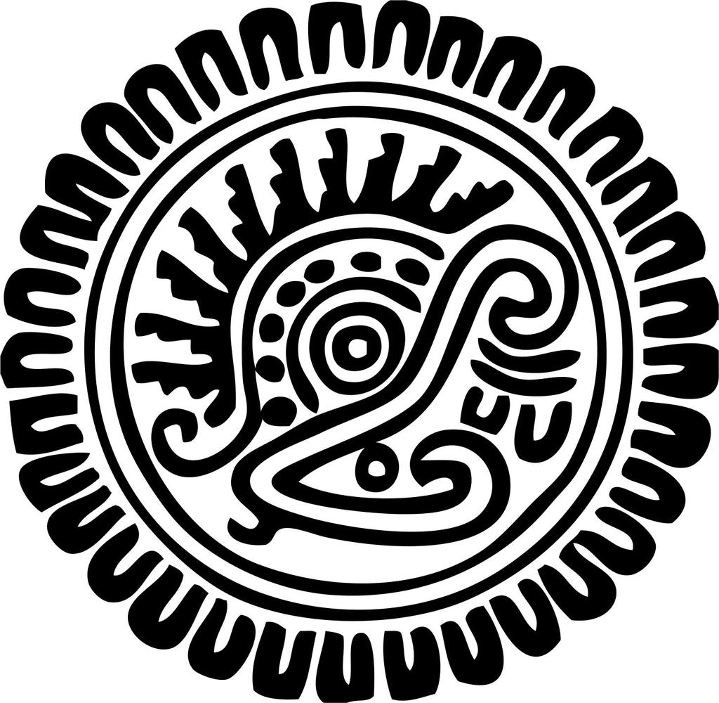 Printtoo Wooden Round Aztec Design Rubber Stamp Scrap-booking Craft Textile-2