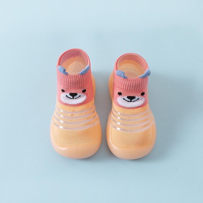 Baby Sock Shoes Summer Mesh Non-Skid Indoor Infant Walking Shoes Breathable Warm Elastic Boy Girls Socks Sneakers With Soft Sole