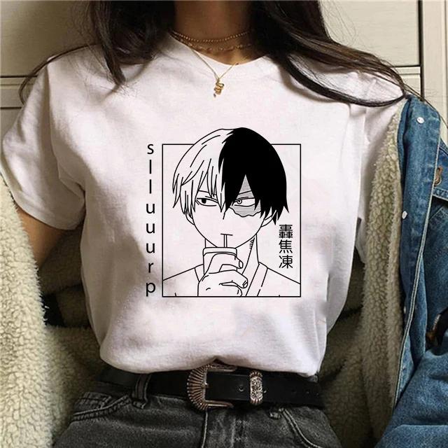 Manga Cute My Hero Academia Anime T Shirt Women Boku No Hero Academia T-shirt Bakugou Himiko Toga Tees Anime Deku Tshirt