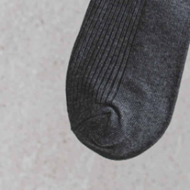 Monfoot Pánské žebrované ponožky s dlouhým lemem Tmavě šedé