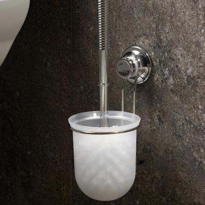 Suction-type Wire Toilet Brush Set (white)