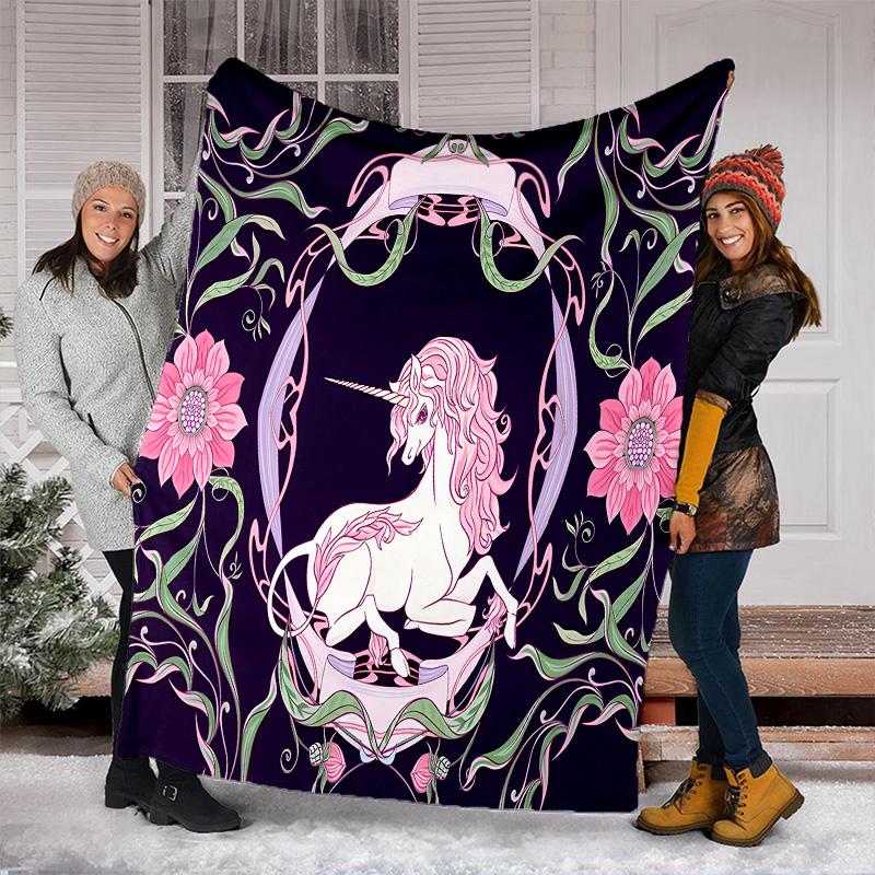 Unicorn Fantasy Blanket Soft Comfortable All Seasons Perfect Sofa Office Nap Travel Birthday Gift Christmas Present