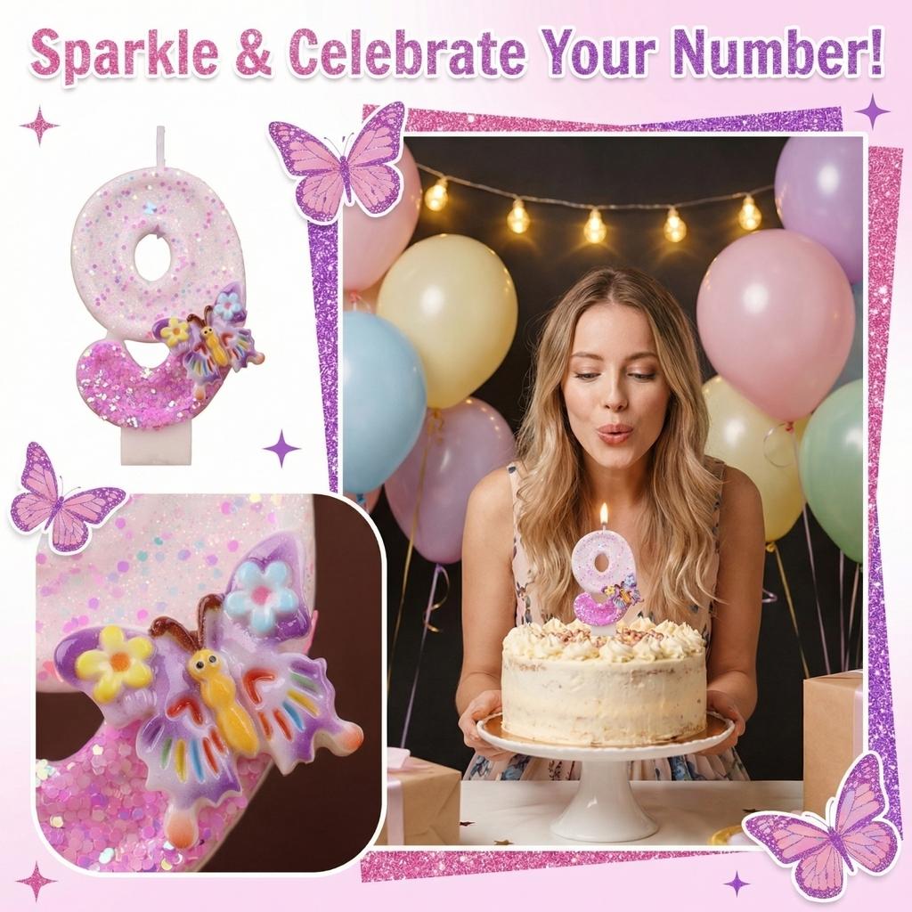 Fashion Cartoon Creative Birthday Candles Party Digital Candles