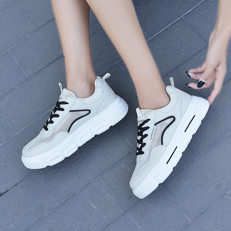 2020 Spring And Summer Breathable Mesh Shoes Board Shoes Casual Fashion Dad Shoes Platform Versatile Sports Shoes Women'S Shoes